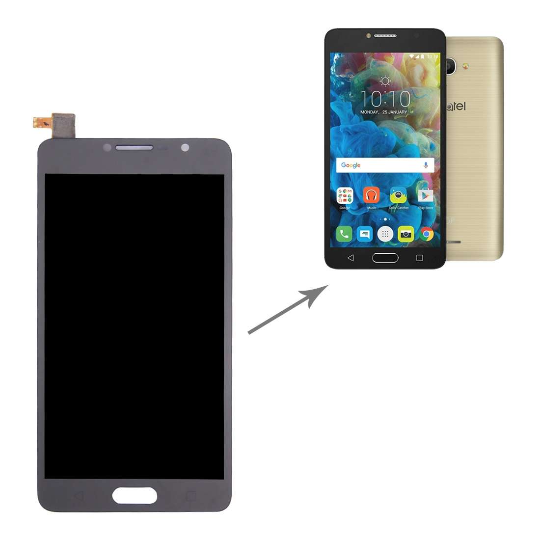 OEM LCD Screen for Alcatel Pop 4S / 5095 with Digitizer Full Assembly (Black)