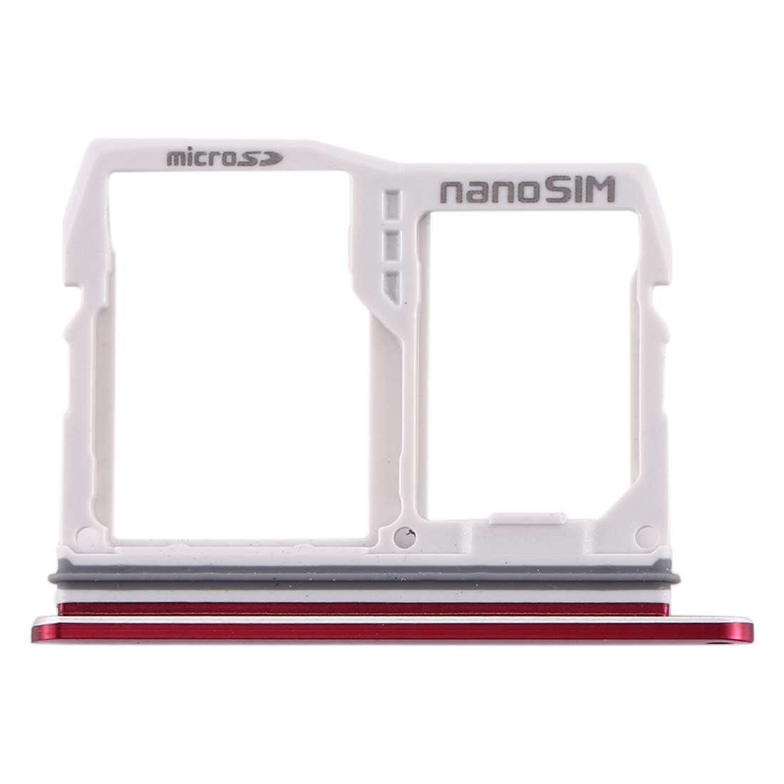 SIM Card Tray + Micro SD Card Tray for LG V40 ThinQ (Red)