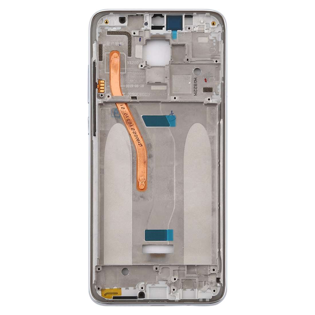 Front Housing LCD Frame Bezel Plate for Xiaomi Redmi Note 8 Pro (Double SIM Version)(White)