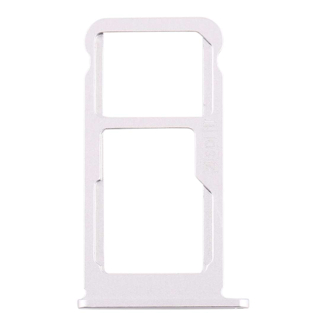 SIM Card Tray + SIM Card Tray / Micro SD Card Tray for Nokia 7.1 / TA-1100 TA-1096 TA ... (Silver)