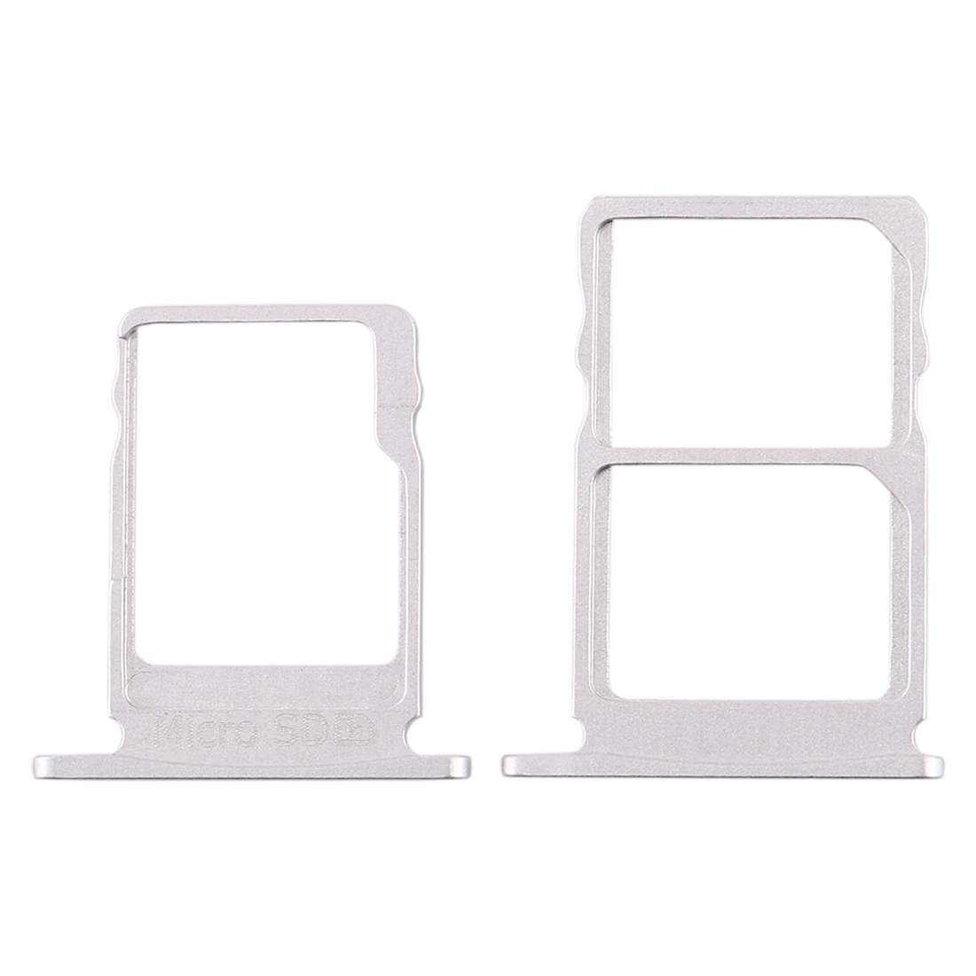 SIM Card Tray + SIM Card Tray + Micro SD Card Tray for Nokia 5 / N5 TA-1024 TA-1027 TA ... (White)