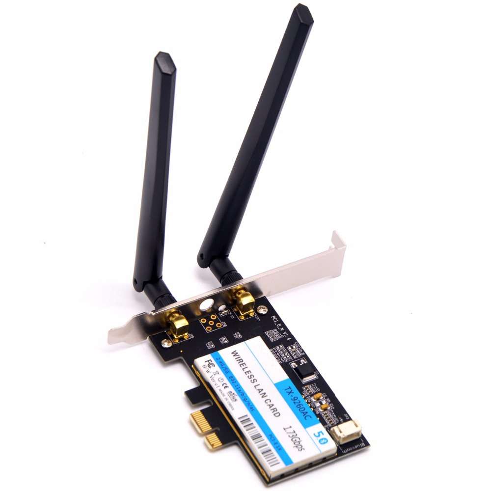 TX-9260AC Wireless-AC Dual Band 802.11ac 1730Mbps Desktop PCI-e WiFi Adapter + Bluetooth 5.0 WLAN