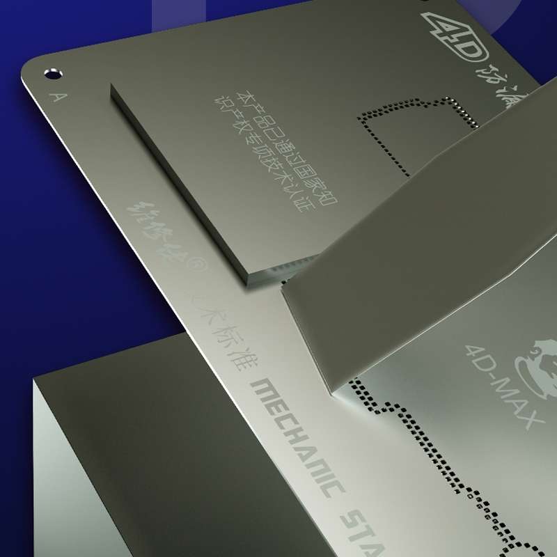 MECHANIC BGA Reballing Stencil 4D Grooved Steel Stencil with Leakproof for iPhone 11 Pro / 11 Pro