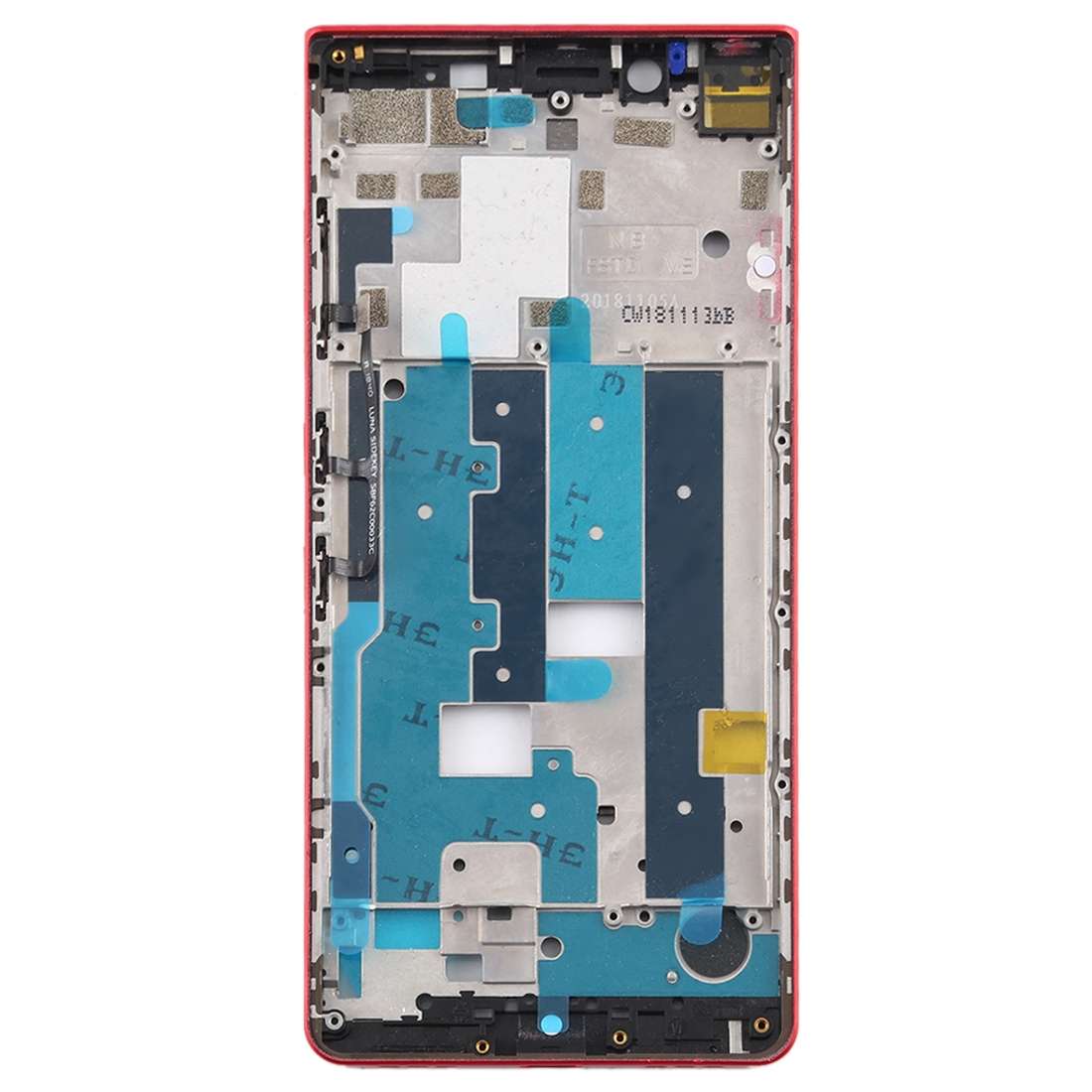 Middle Frame Bezel Plate with Side Keys for BlackBerry KEY2 LE / KEY2 Lite(Red)