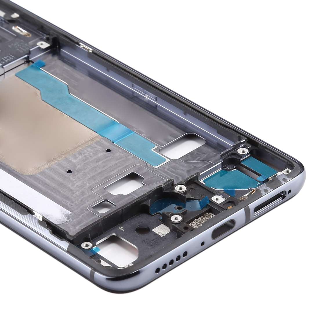 Front Housing LCD Frame Bezel Plate With Side Keys for Xiaomi Redmi K30 Pro (Black)