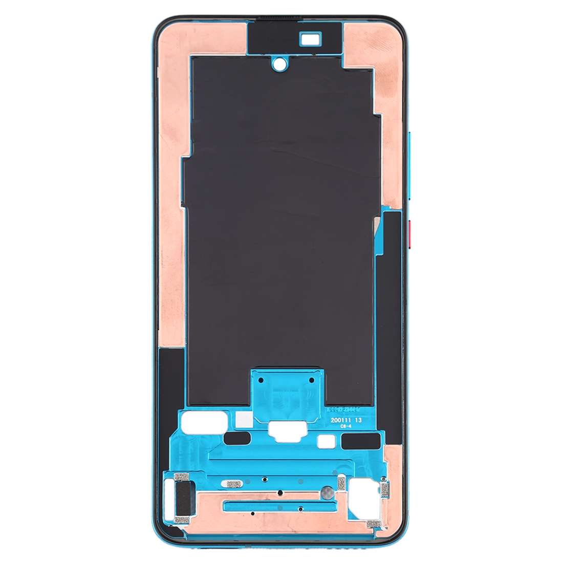 Front Housing LCD Frame Bezel Plate With Side Keys for Xiaomi Redmi K30 Pro (Black)