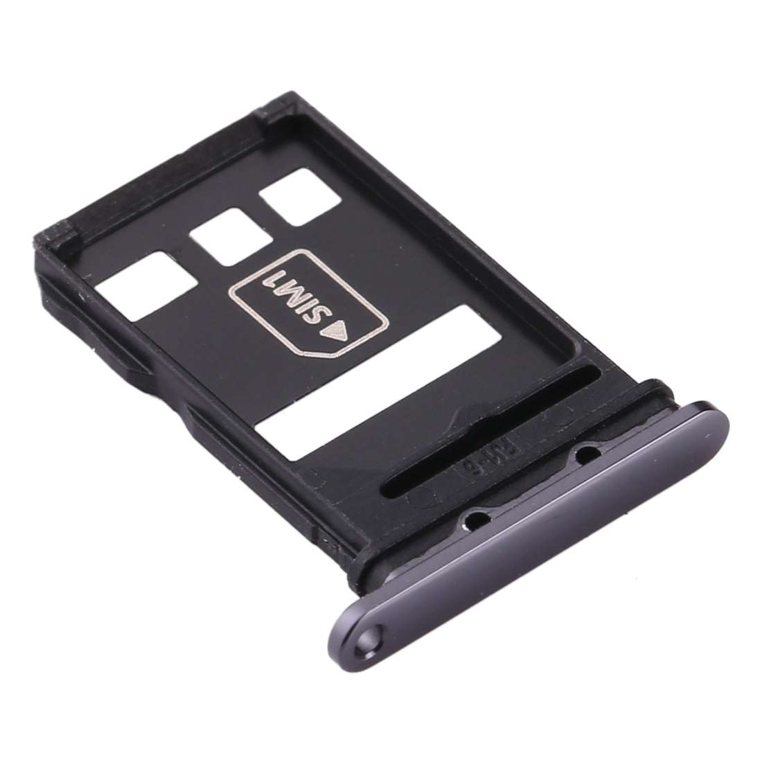 SIM Card Tray + NM Card Tray for Huawei P40 (Black)