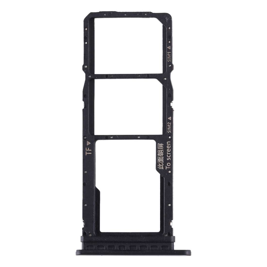 SIM Card Tray + SIM Card Tray + Micro SD Card Tray for Huawei Enjoy 10 / Honor Play 3 (Black)