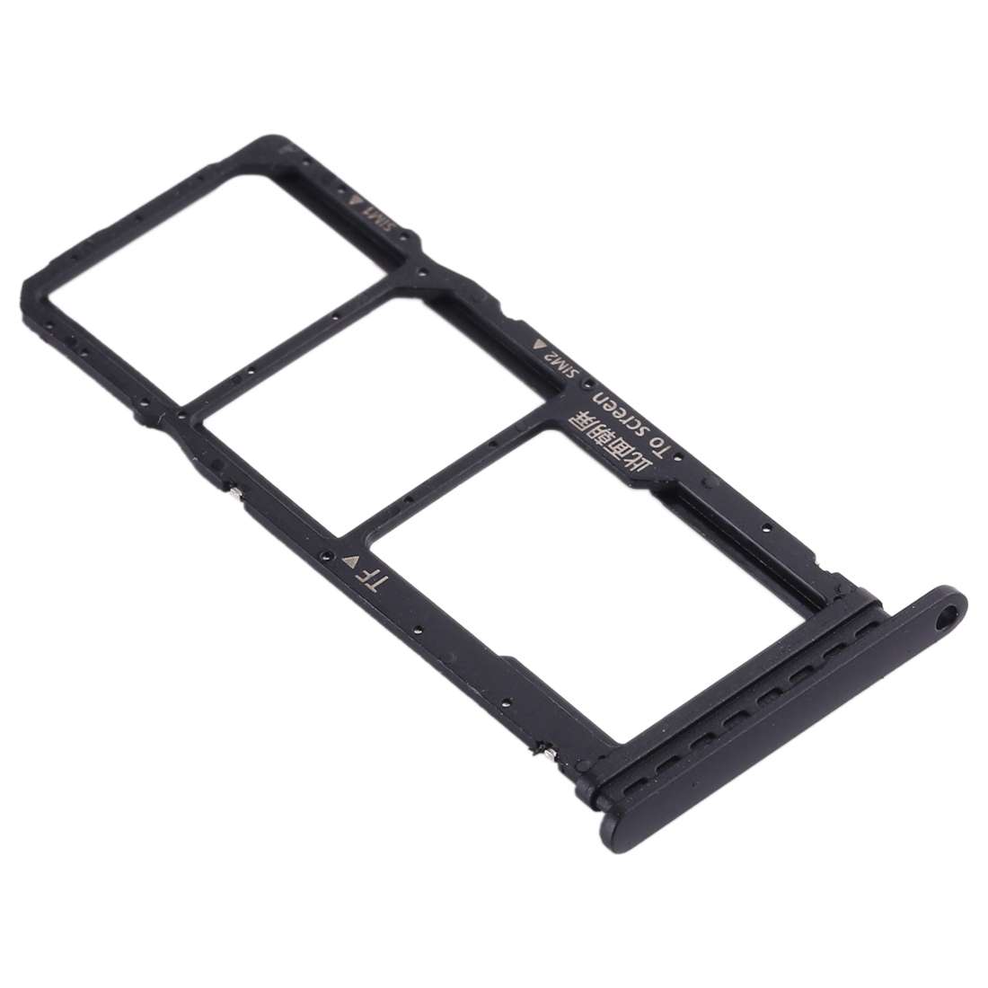 SIM Card Tray + SIM Card Tray + Micro SD Card Tray for Huawei Enjoy 10 / Honor Play 3 (Black)