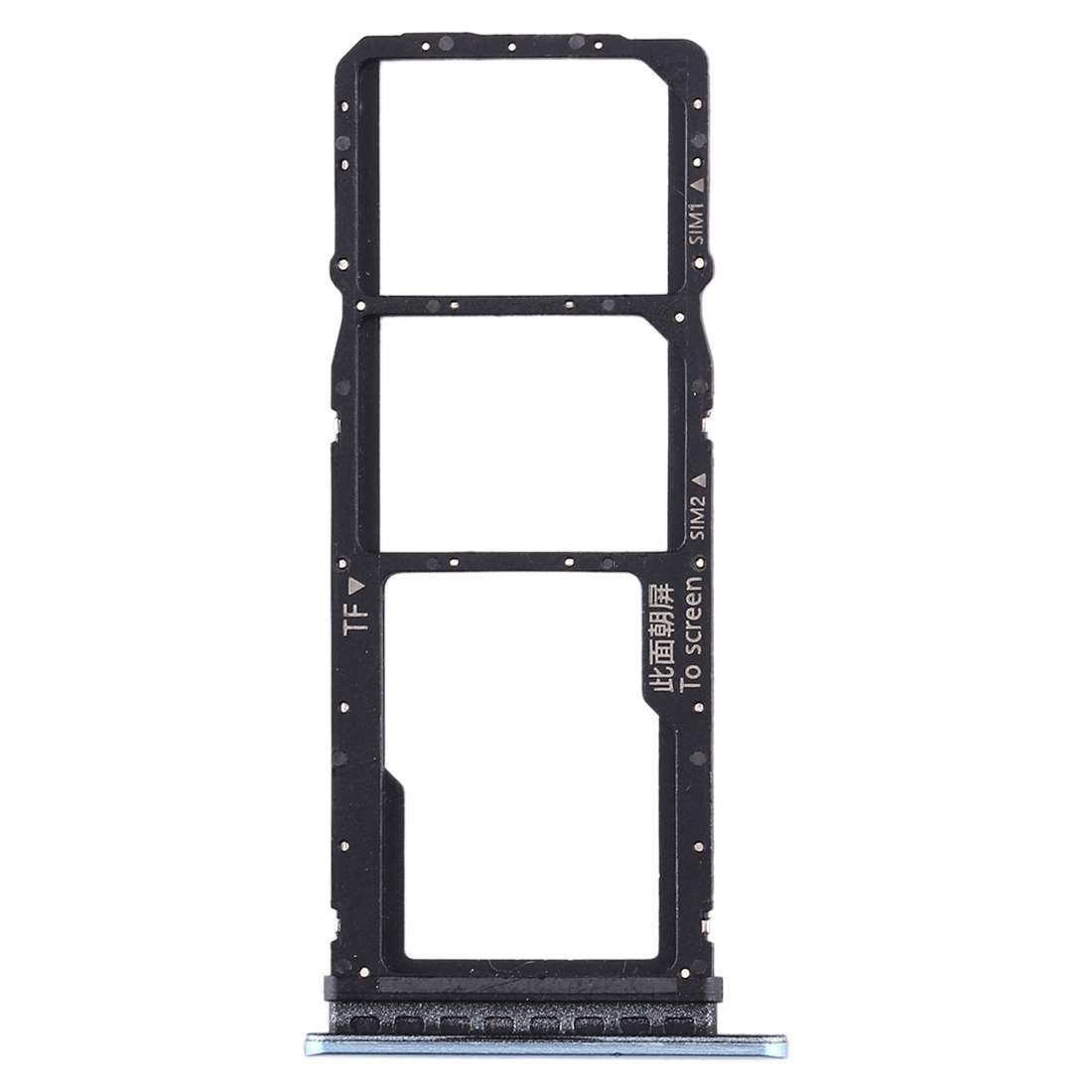 SIM Card Tray + SIM Card Tray + Micro SD Card Tray for Huawei Enjoy 10 / Honor Play 3 (Black)