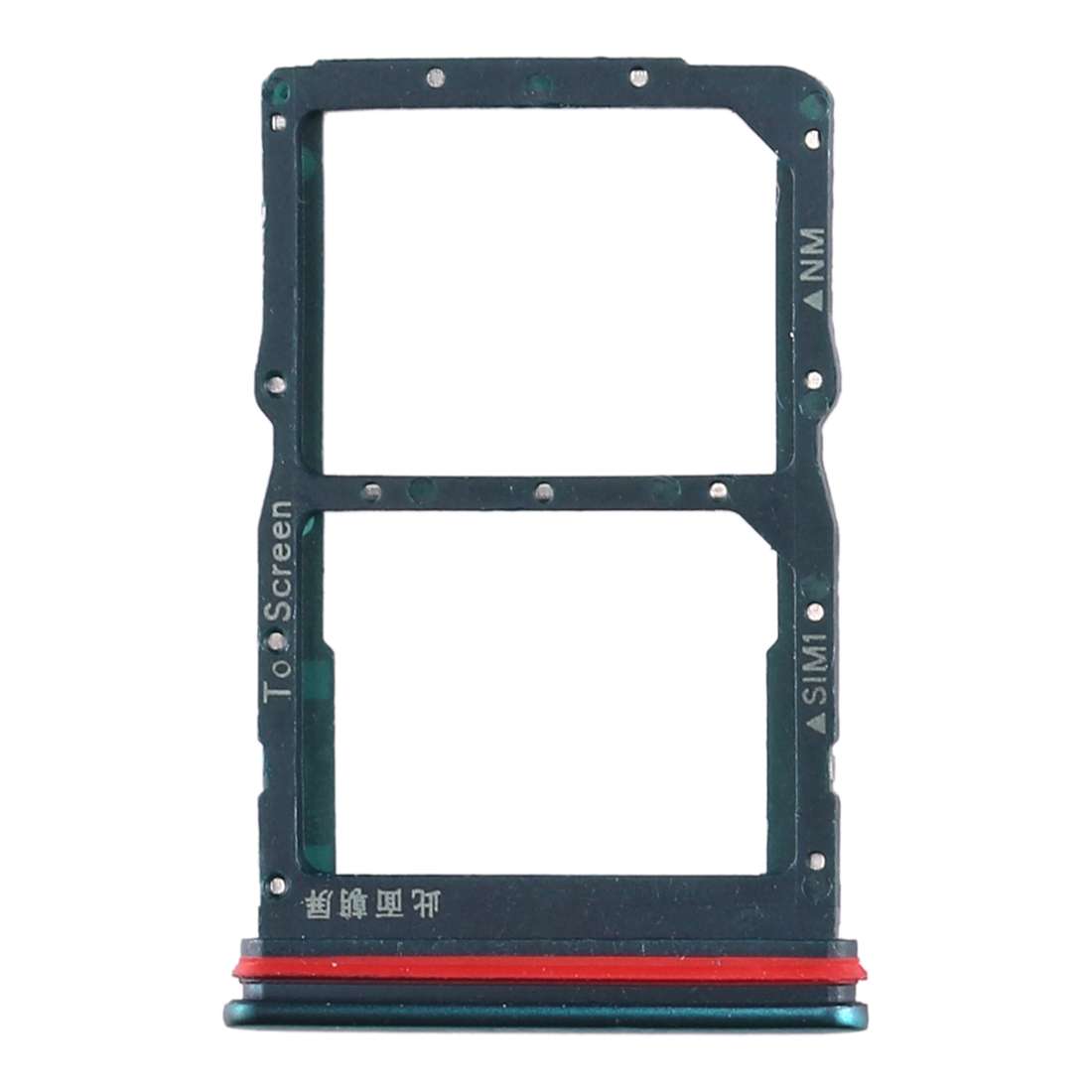 SIM Card Tray + NM Card Tray for Huawei Honor 30S / Nova 7 SE (Black)