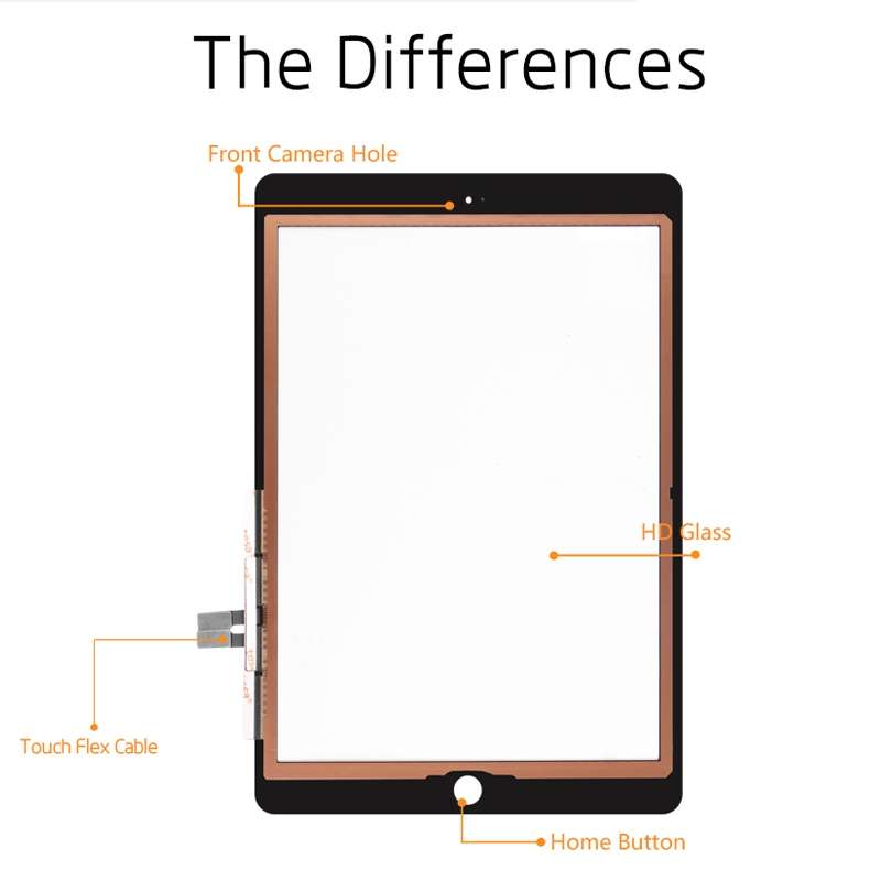 Touch Panel for iPad 9.7 inch (2018 Version) A1954 A1893(Black)