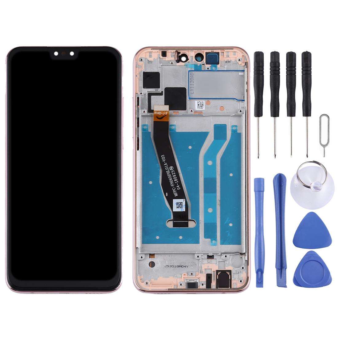 OEM LCD Screen for Huawei Y9 (2019) Digitizer Full Assembly with Frame(Black)