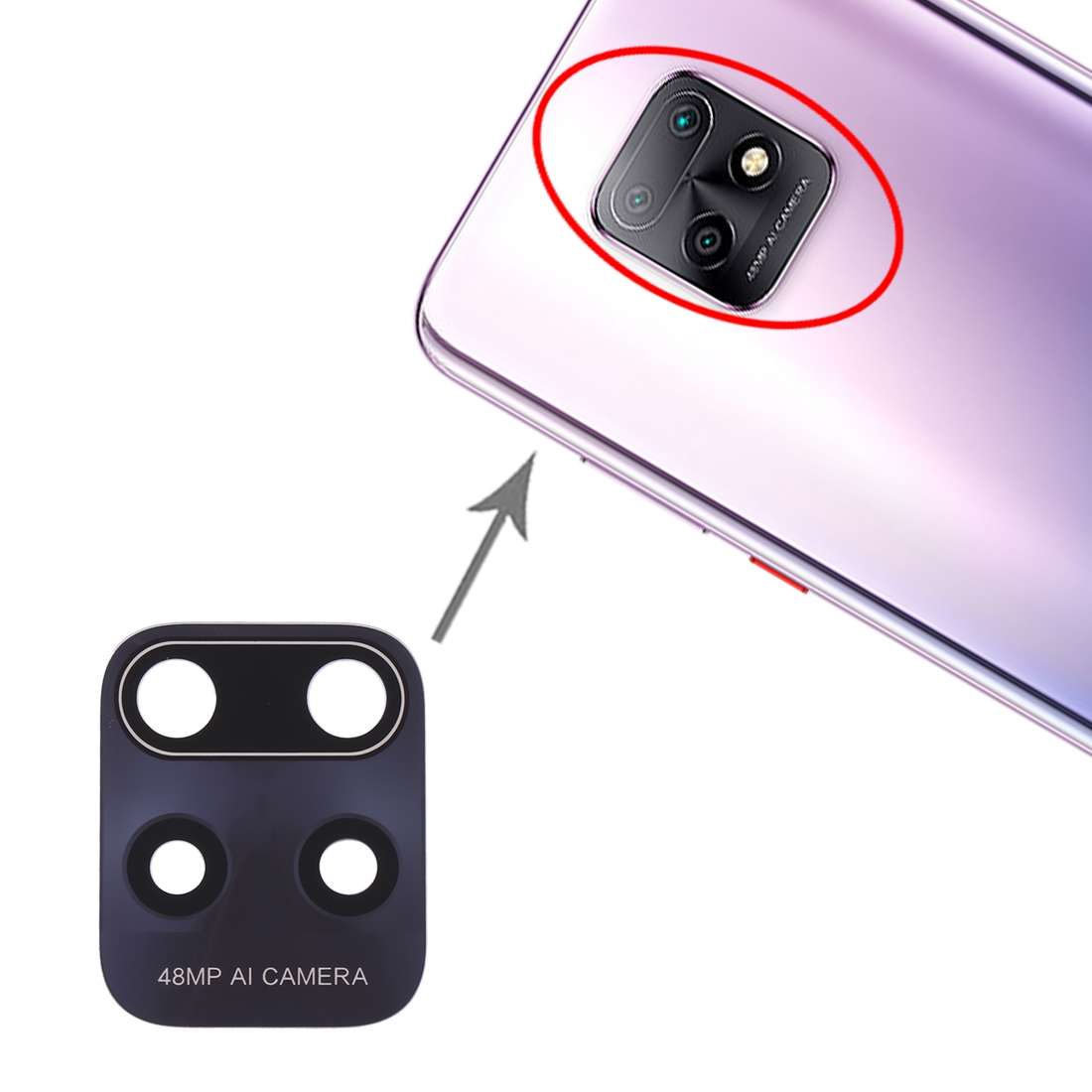 10 PCS Back Camera Lens for Xiaomi Redmi 10X 5G/Redmi 10X Pro 5G