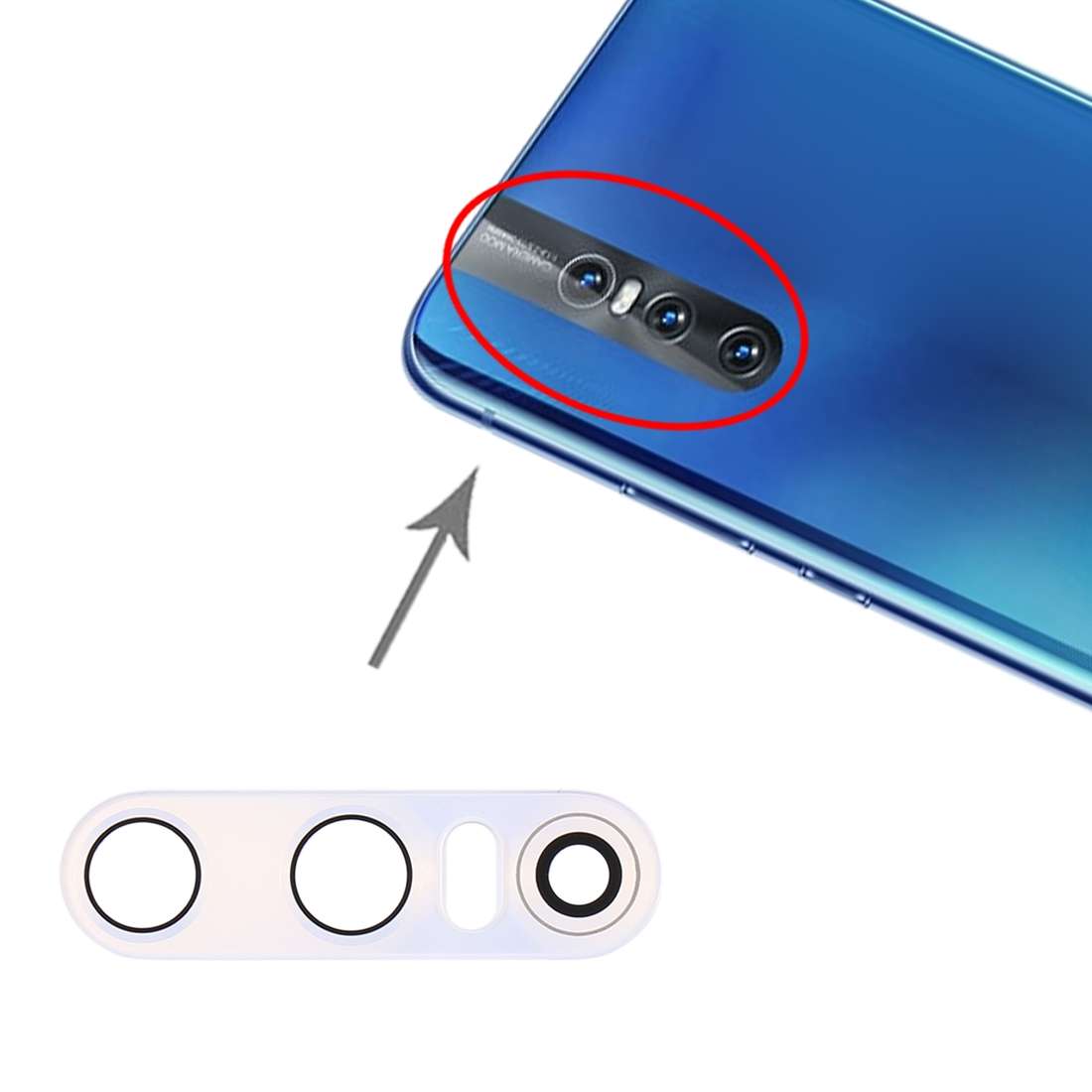 For Vivo X27 Pro 10pcs Back Camera Lens