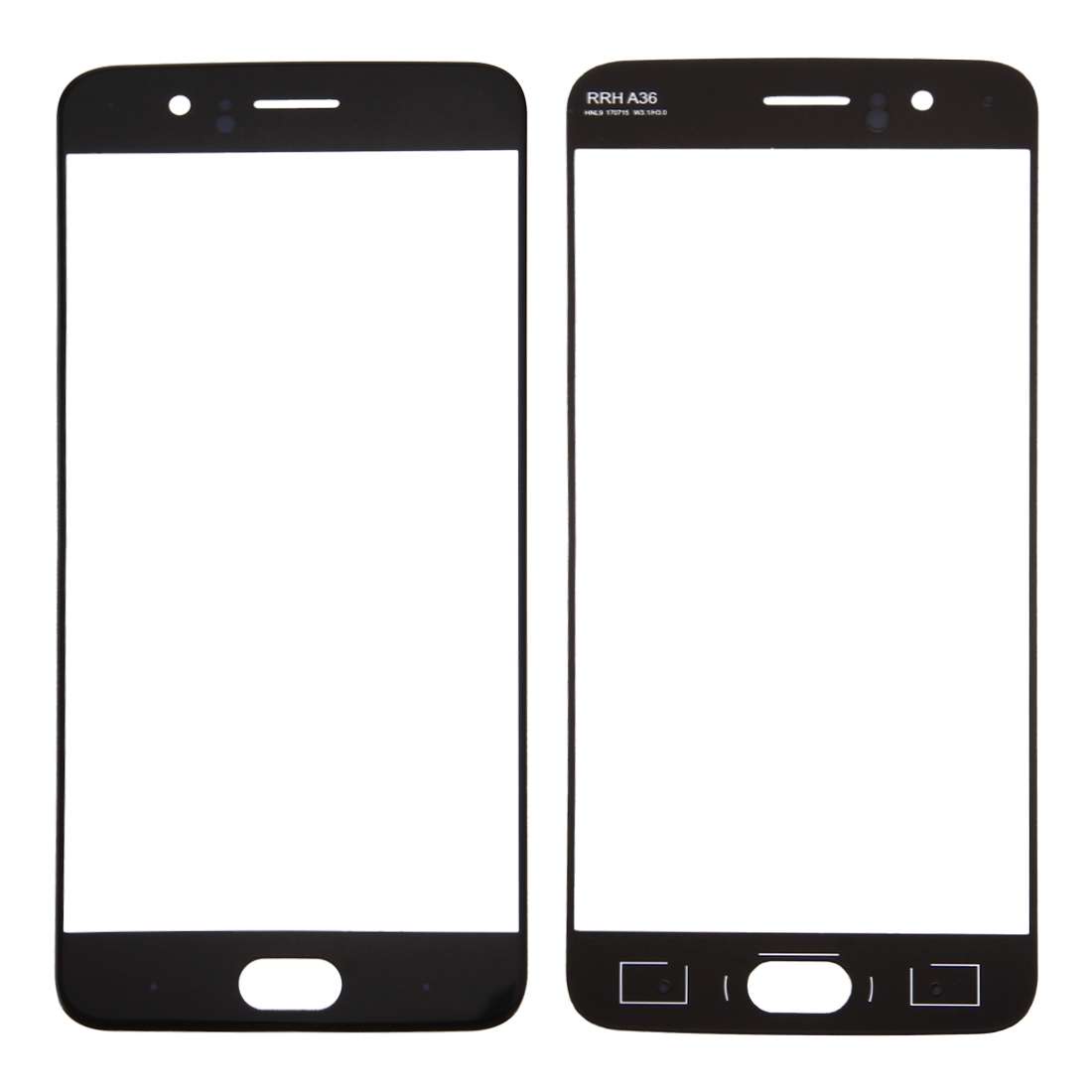 For OnePlus 5 Front Screen Outer Glass Lens (Black)