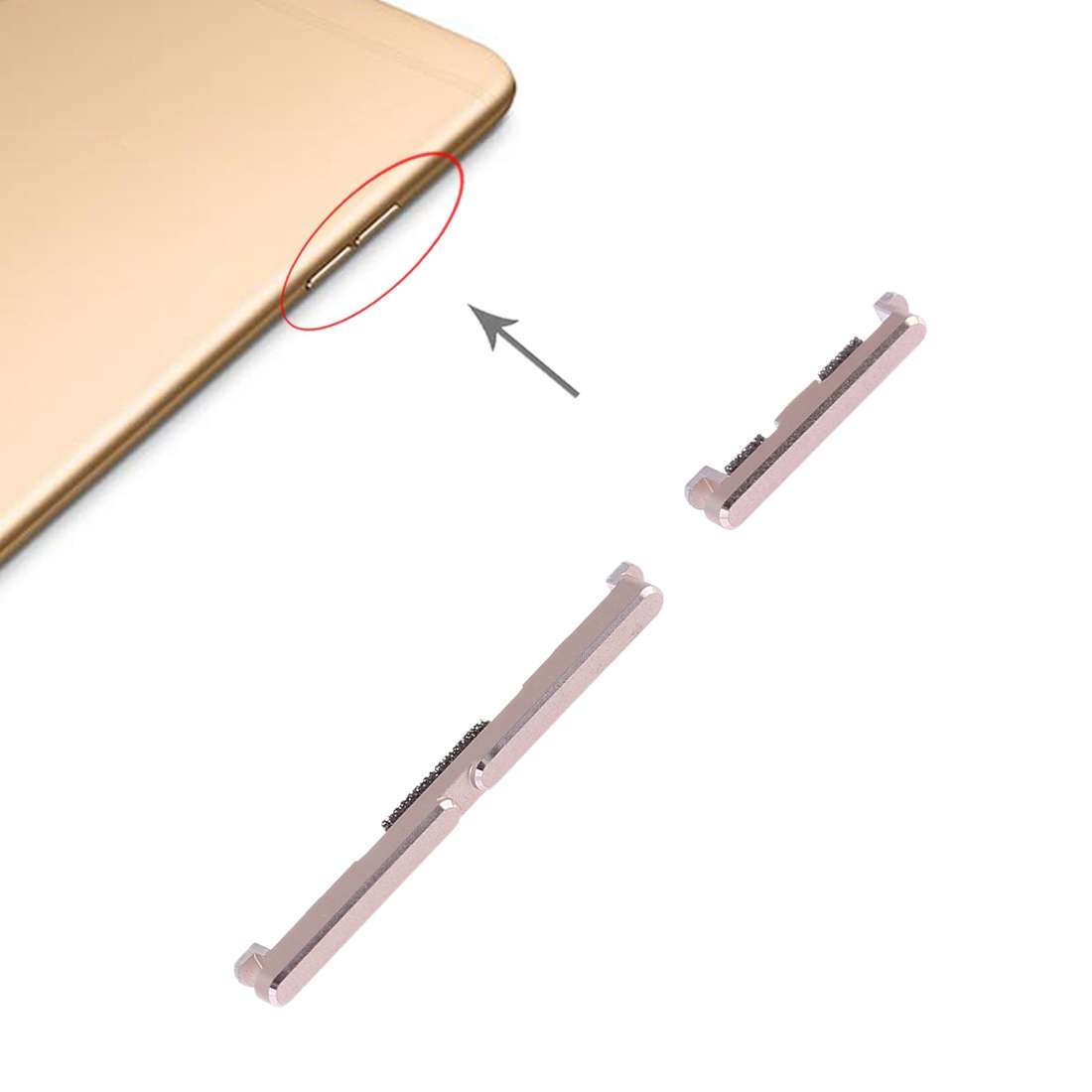 For OPPO R9sk Side Keys(Pink)