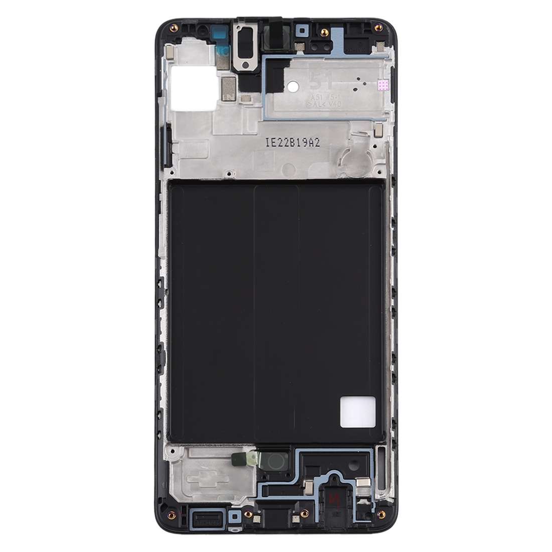 For Samsung Galaxy A51 Front Housing LCD Frame Bezel Plate (Black)