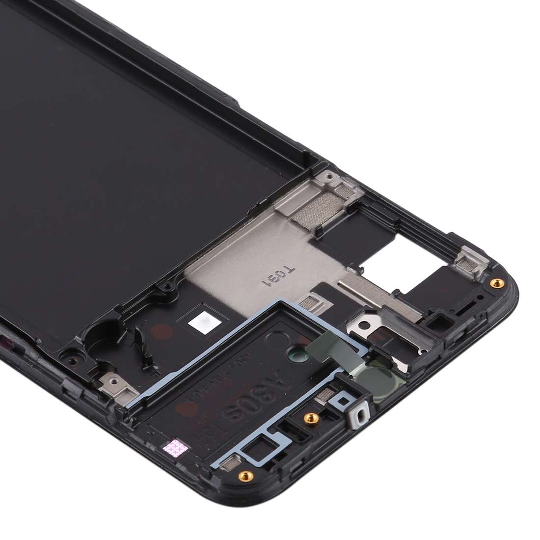 For Samsung Galaxy A51 Front Housing LCD Frame Bezel Plate (Black)