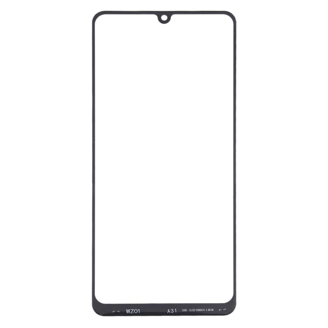 For Samsung Galaxy A31 Front Screen Outer Glass Lens (Black)