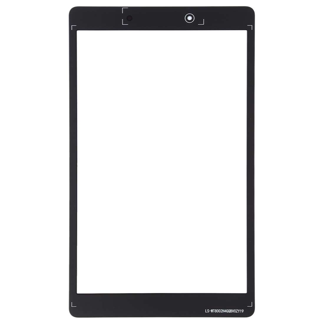For Galaxy Tab A 8.0 2019 SM-T290 (WIFI Version) Front Screen Outer Glass Lens (Black)