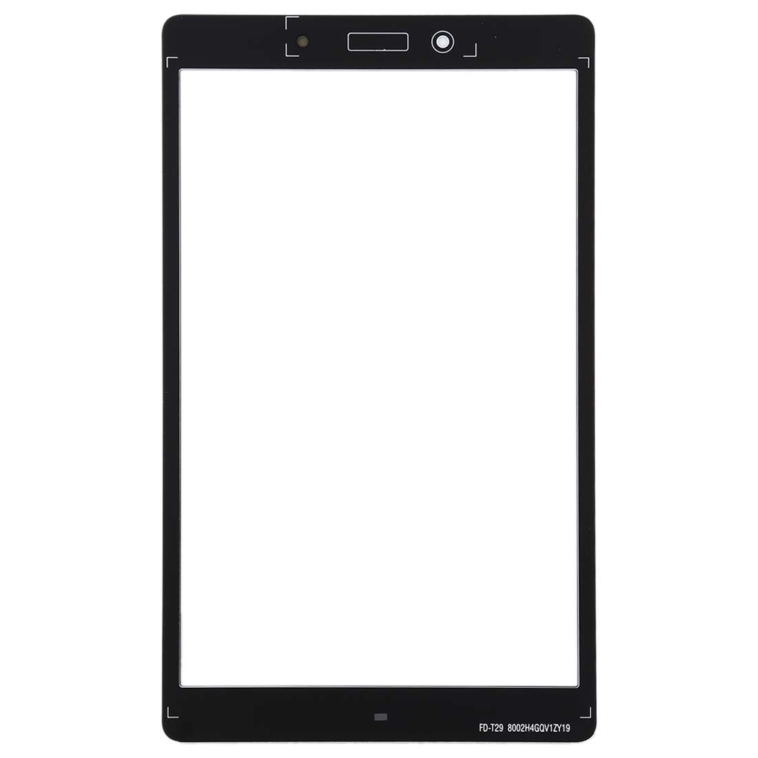 For Galaxy Tab A 8.0 2019 SM-T290 (WIFI Version) Front Screen Outer Glass Lens (Black)