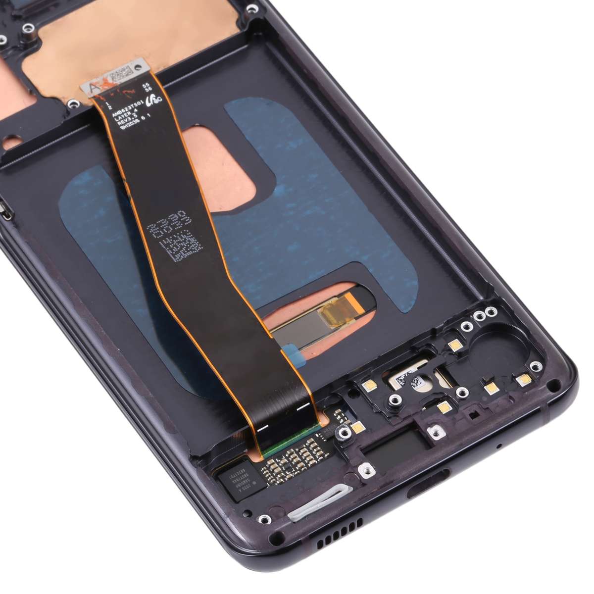 Original Super AMOLED LCD Screen for Galaxy A51 4G Digitizer Full Assembly with Frame (Black)