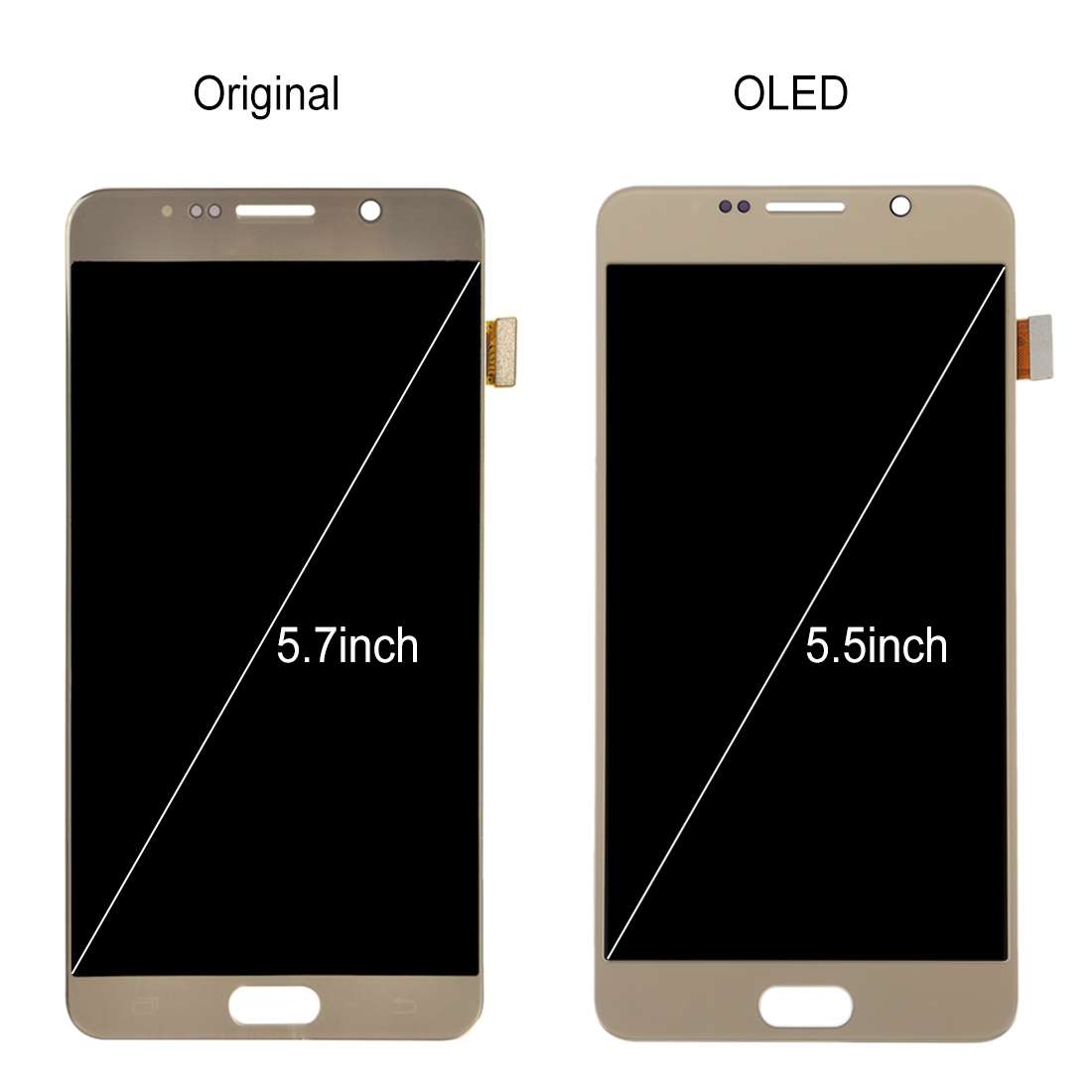 5.5 inch OLED LCD Screen for Samsung Galaxy Note 5 with Digitizer Full Assembly (Baby Blue)