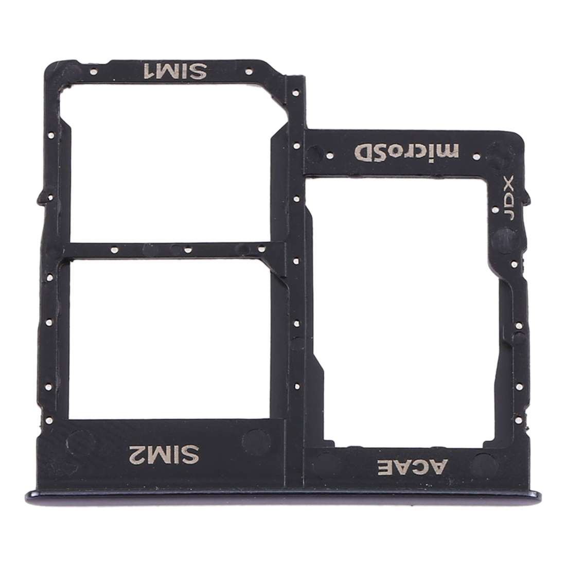 For Samsung Galaxy A315 / A31 SIM Card Tray + SIM Card Tray + Micro SD Card Tray (Black)