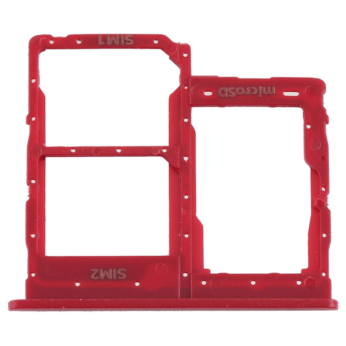 For Samsung Galaxy A01 Core SM-A013 SIM Card Tray + SIM Card Tray + Micro SD Card Tray (Black)