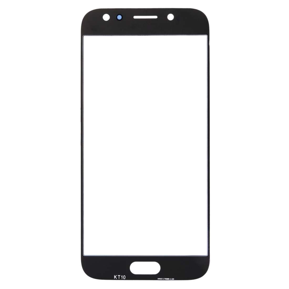 For Samsung Galaxy J5 (2017) / J530 10pcs Front Screen Outer Glass Lens (Black)