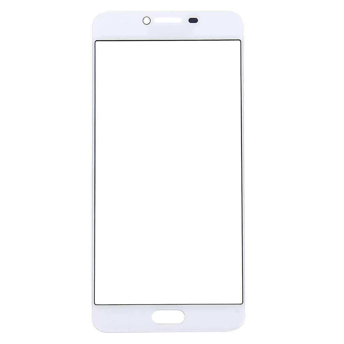 For Samsung Galaxy C7 10pcs Front Screen Outer Glass Lens (White)
