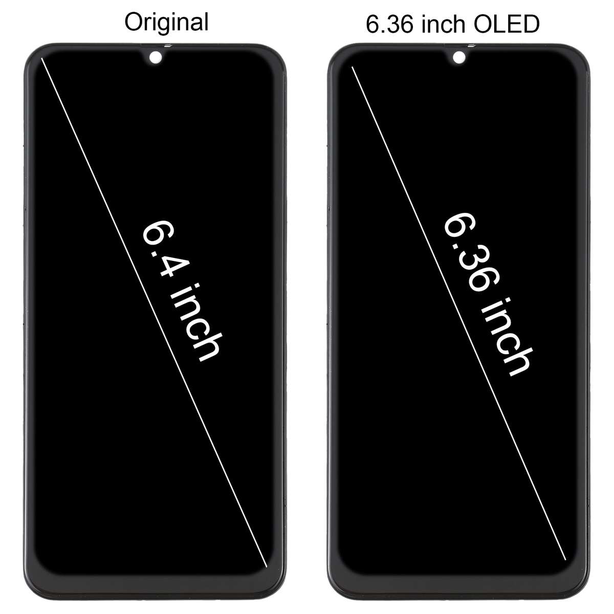 6.36 inch OLED LCD Screen for Samsung Galaxy A30 SM-A305 Digitizer Full Assembly with Frame (Black)