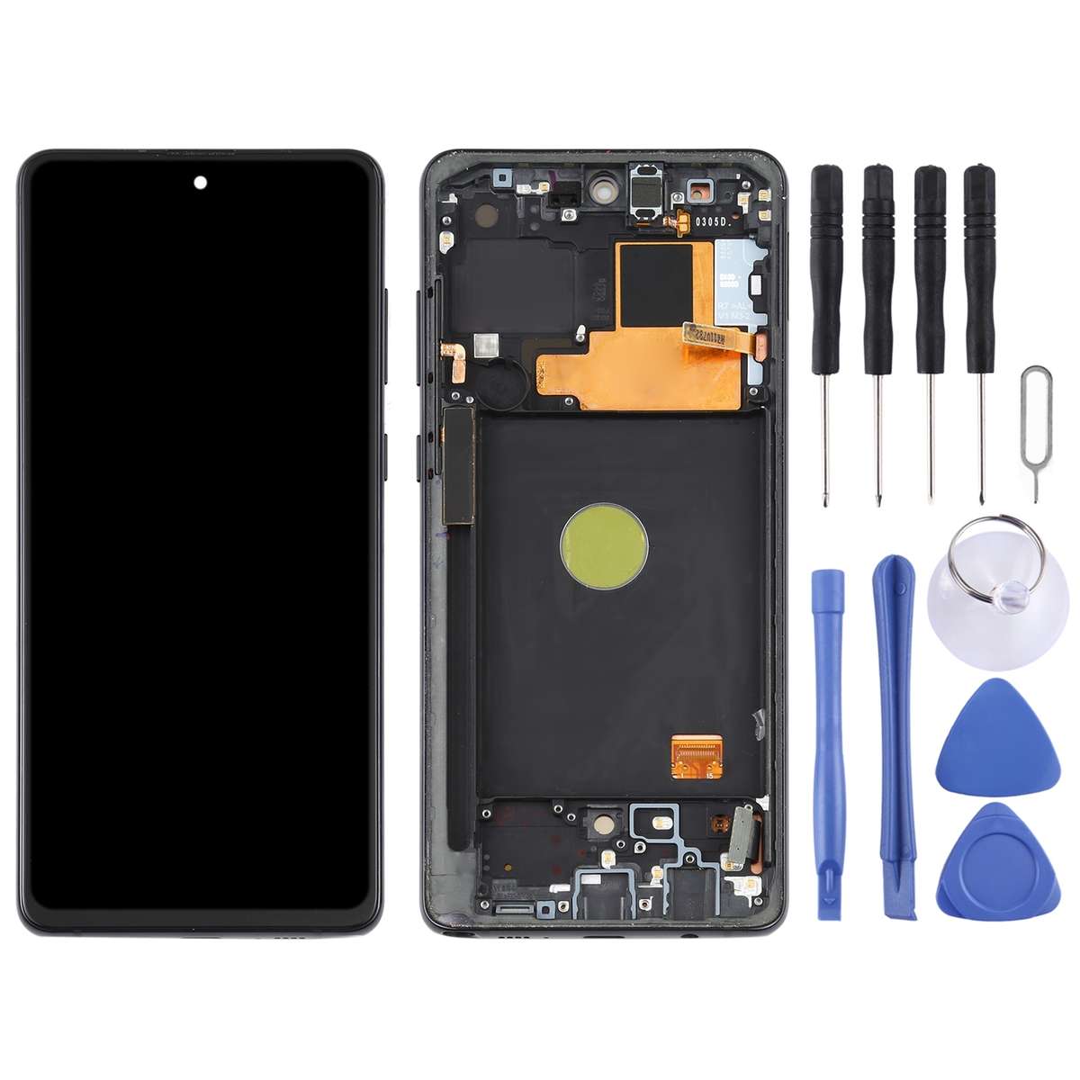 Original Super AMOLED LCD Screen for Samsung Galaxy Note10 Lite Digitizer Full Assembly With Fram...