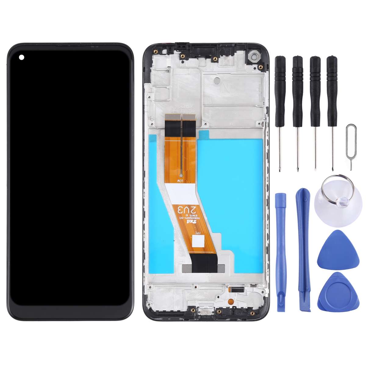 Original LCD Screen for Samsung Galaxy M11 SM-M115 Digitizer Full Assembly with Frame (Black)