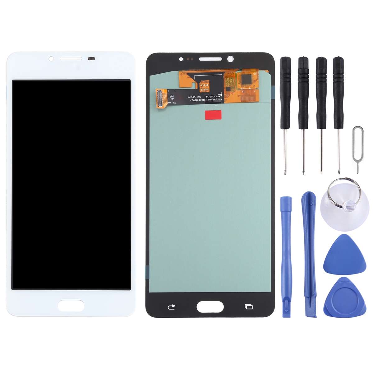 OLED Material LCD Screen and Digitizer Full Assembly for Samsung Galaxy C9 Pro SM-C9000/C900(Black)