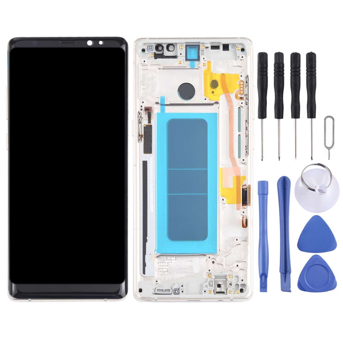OLED LCD Screen for Samsung Galaxy Note 8 SM-N950 Digitizer Full Assembly with Frame (Black)