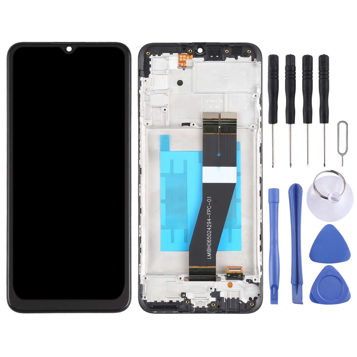 OEM LCD Screen for Samsung Galaxy M02s Digitizer Full Assembly with Frame (US)