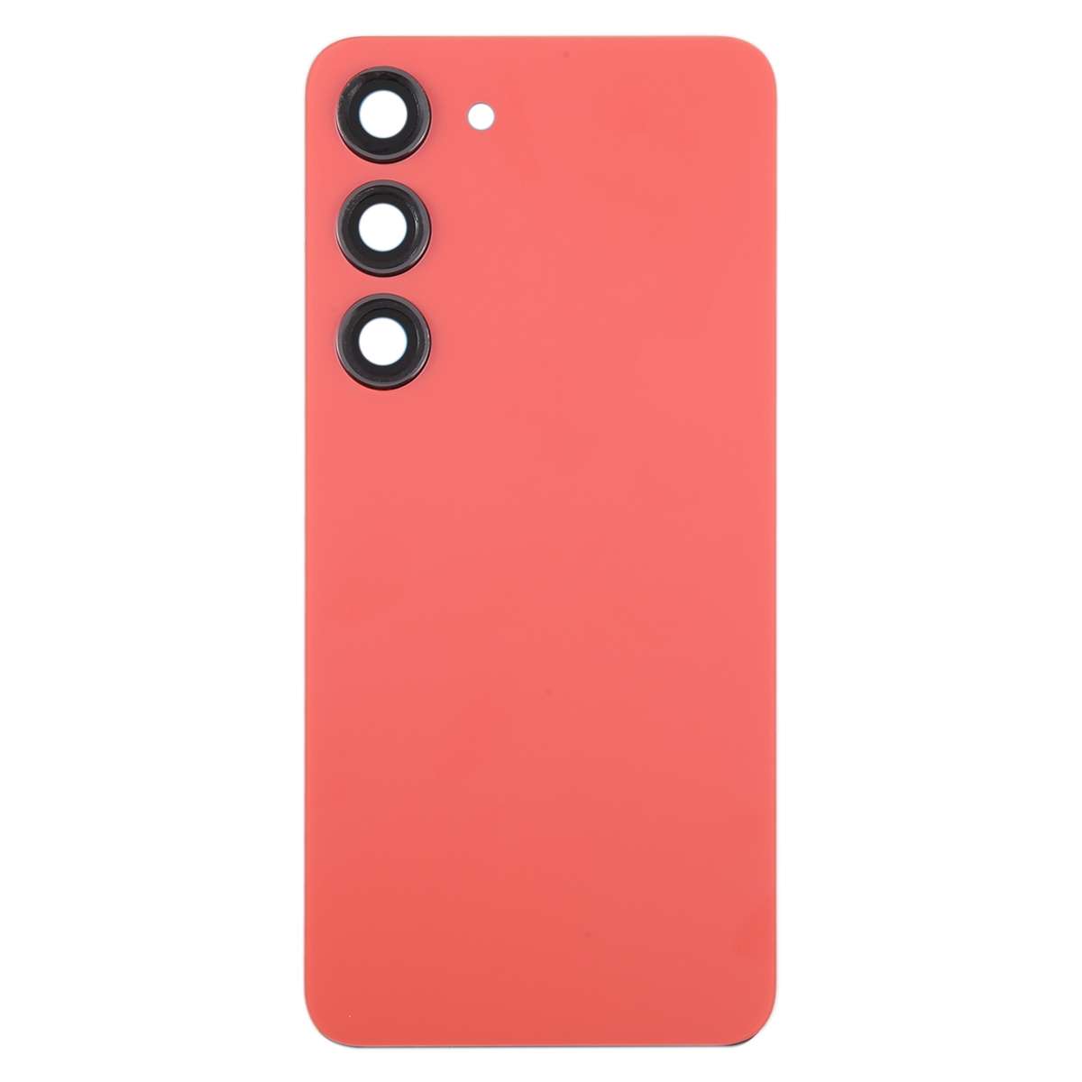 For Samsung Galaxy S23 SM-S911B OEM Glass Battery Back Cover with Camera Lens Frame(Black)