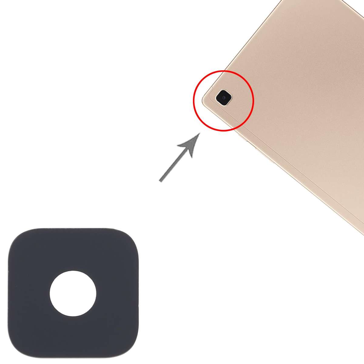 For Samsung Galaxy Tab A7 10.4 2020 SM-T500/T505 10pcs Back Camera Lens
