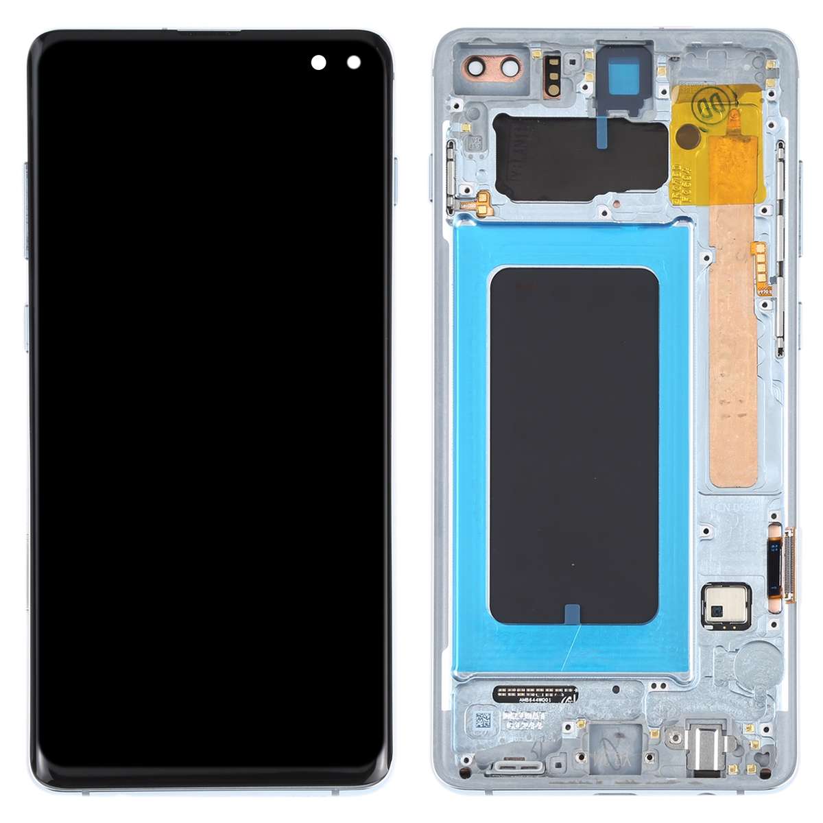 Original Super AMOLED LCD Screen for Samsung Galaxy S10+ Digitizer Full Assembly with Frame (Black)