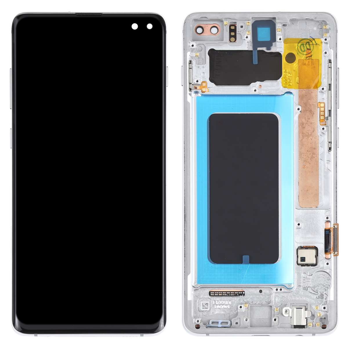 Original Super AMOLED LCD Screen for Samsung Galaxy S10+ Digitizer Full Assembly with Frame (Black)