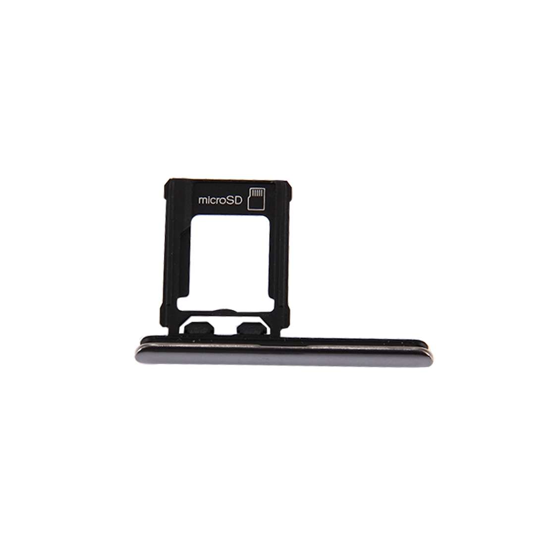 Micro SD Card Tray + Card Slot Port Dust Plug for Sony Xperia XZ Premium (Single SIM Version)(Black)