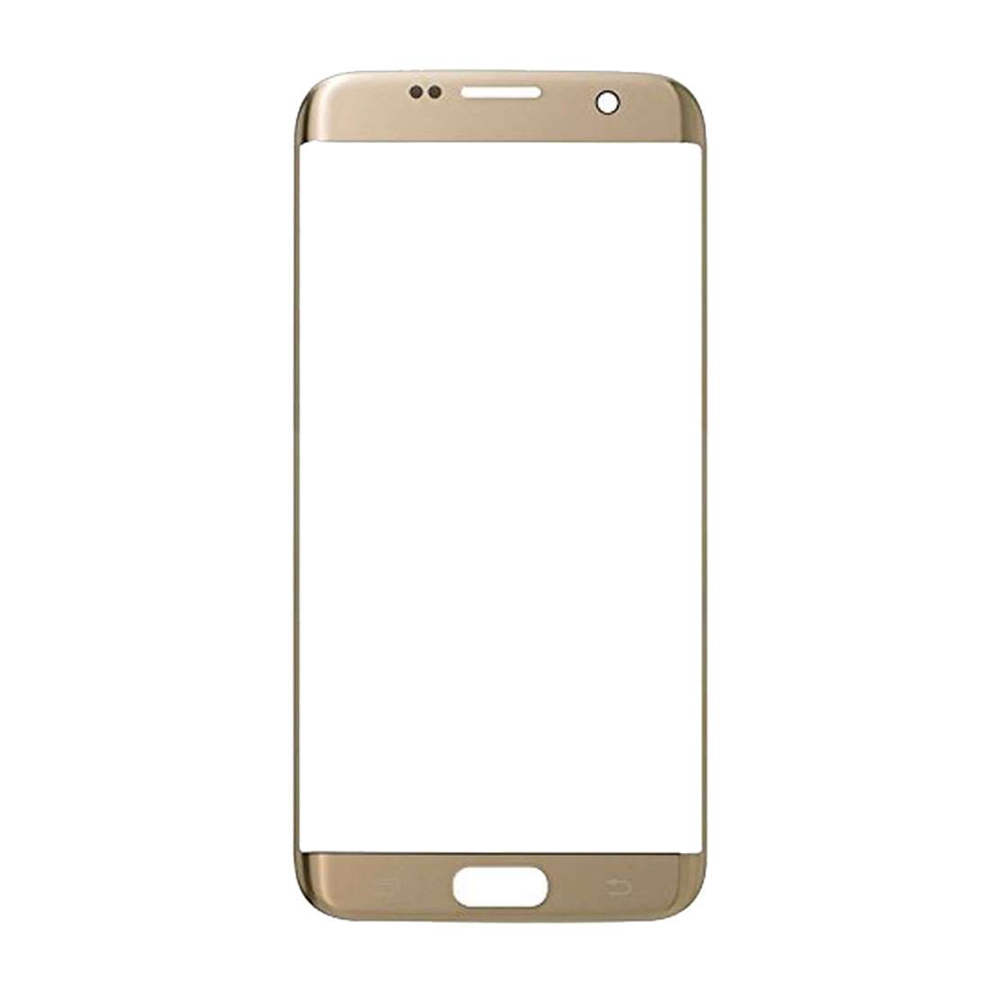 For Galaxy S7 Edge / G935 Front Screen Outer Glass Lens (Gold)
