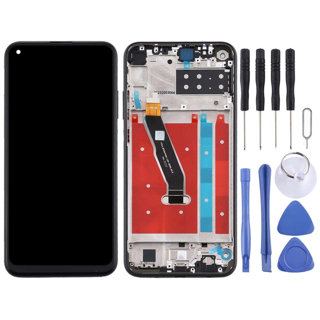 OEM LCD Screen for Huawei Y7p (2020) Digitizer Full Assembly with Frame(Black)