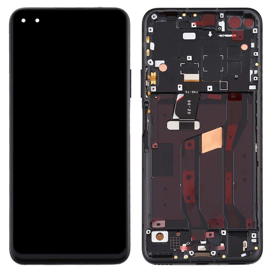 OEM LCD Screen for Huawei Nova 6 5G Digitizer Full Assembly with Frame(Black)