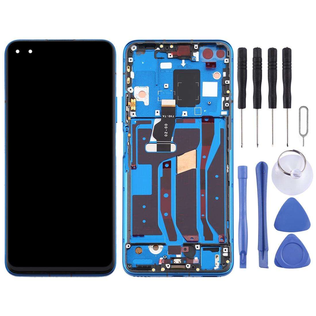 OEM LCD Screen for Huawei Nova 6 5G Digitizer Full Assembly with Frame(Black)