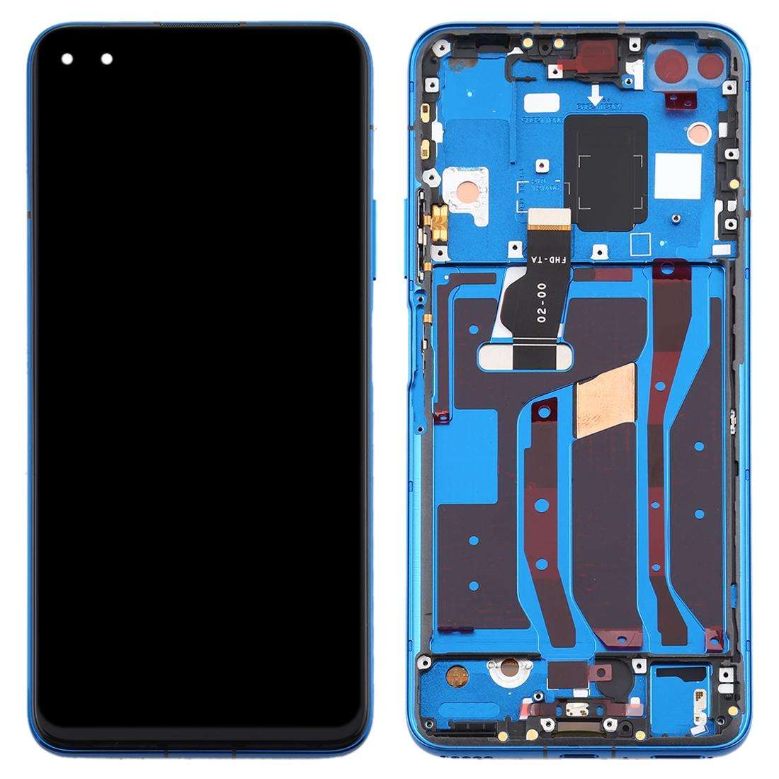 OEM LCD Screen for Huawei Nova 6 5G Digitizer Full Assembly with Frame(Black)