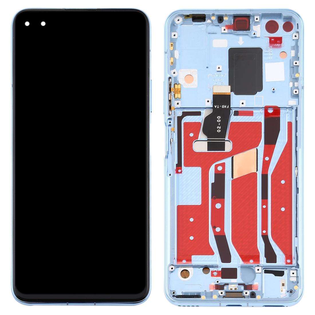 OEM LCD Screen for Huawei Nova 6 5G Digitizer Full Assembly with Frame(Black)