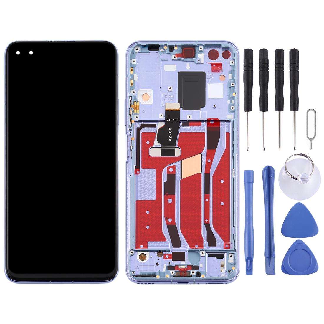 OEM LCD Screen for Huawei Nova 6 5G Digitizer Full Assembly with Frame(Black)